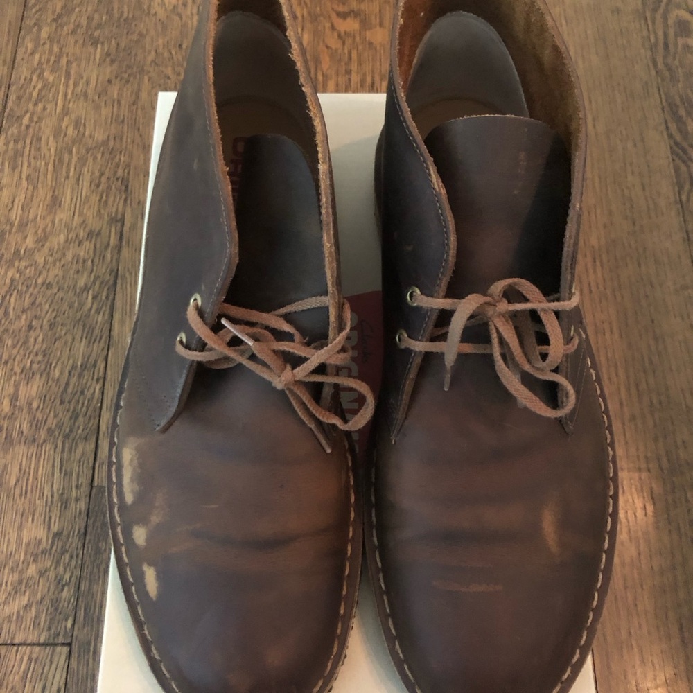 Clarks Men's Brown Leather Chukka Boots